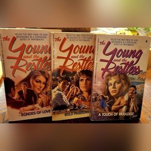 Young and the Restless Vintage Paperback Book Set of 3